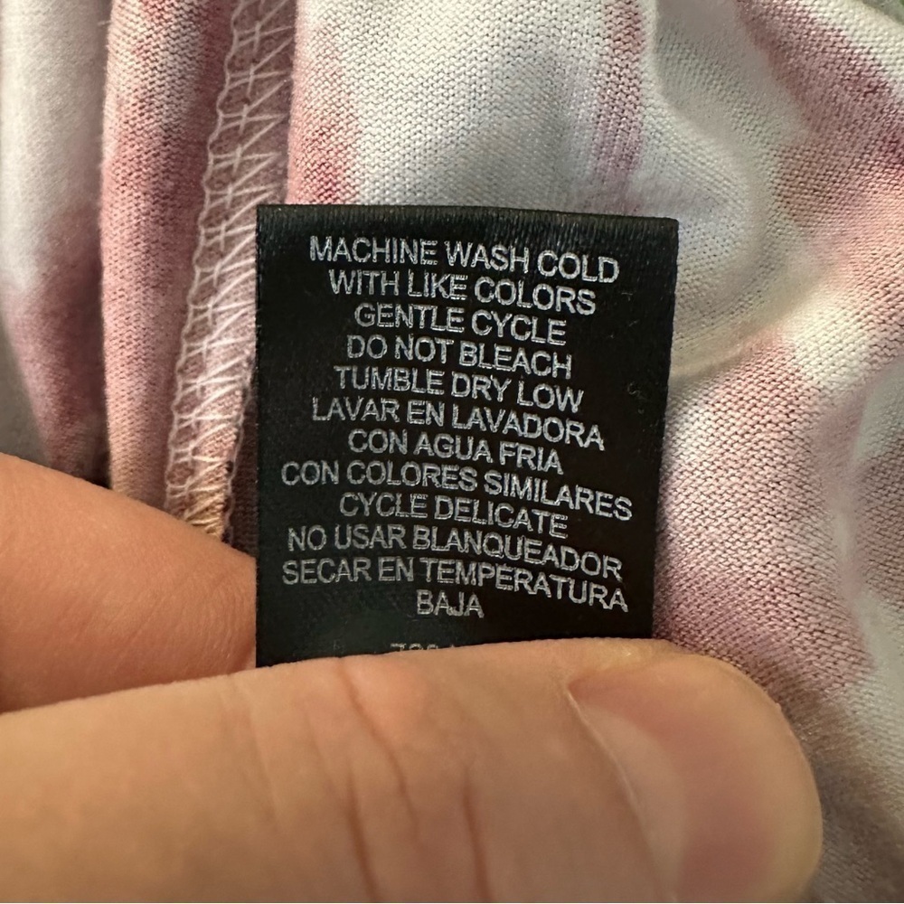 LOVE Stretch Bodycon Maroon and White Tie Dye High Neck Sleeveless Dress - Picture 6 of 6